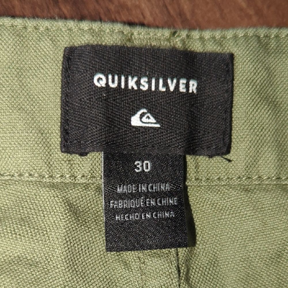 Olive Green Linen Pants Quicksilver Size 30 - Picture 2 of 8
